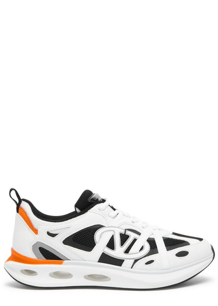 Valentino Vlogo Easyjog Panelled Mesh Sneakers - White And Black Cover