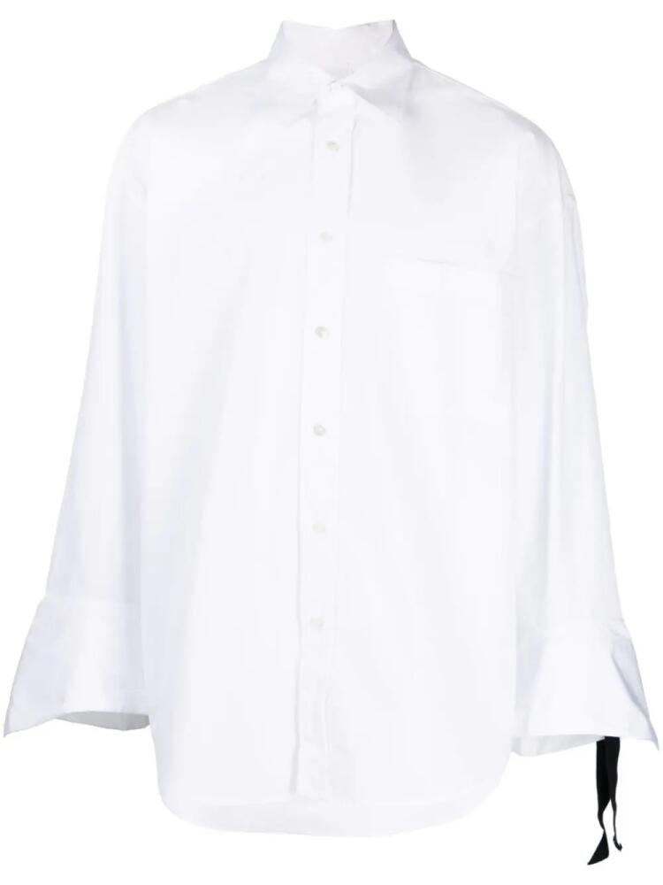 marina yee oversized string shirt - White Cover