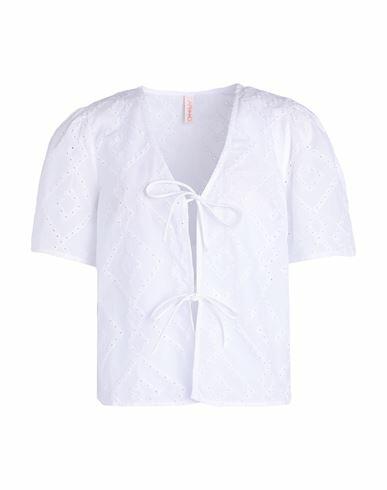 Only Woman Shirt White Cotton Cover