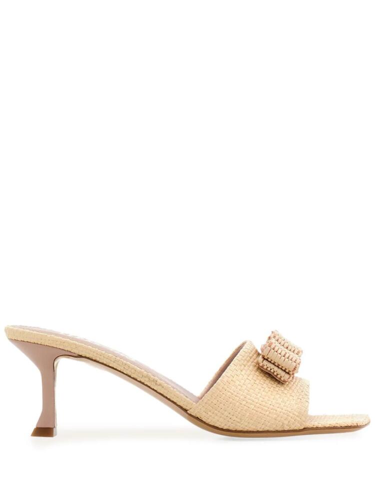 Ferragamo Vara 55mm raffia sandals - Neutrals Cover