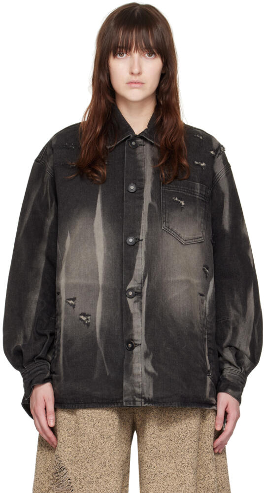 ADER error Black Rueta Denim Jacket Cover