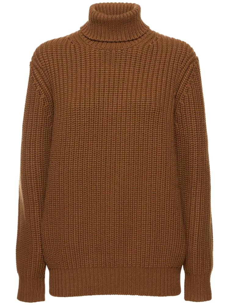 MICHAEL KORS COLLECTION Cashmere Rib Knit Turtleneck Sweater Cover