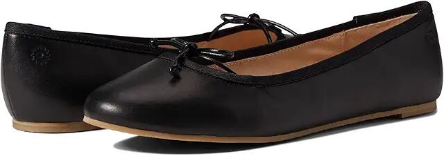 Jack Rogers Serena Round Toe Ballet (Black/Black) Women's Shoes Cover