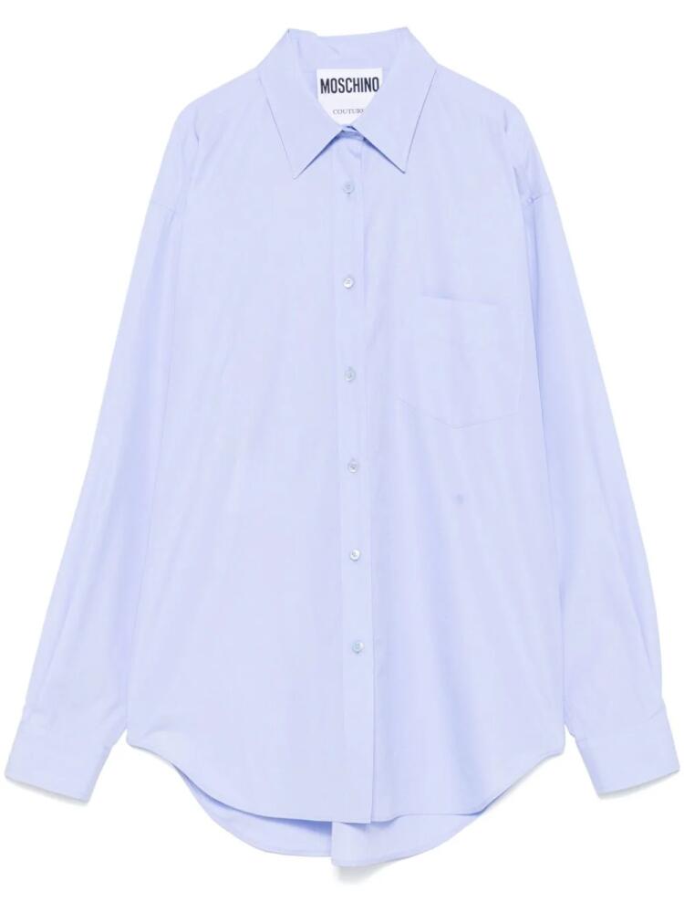 Moschino logo-embroidered shirt - Blue Cover