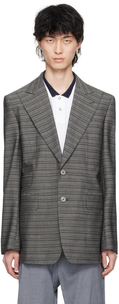 Vivienne Westwood Gray Striped Blazer Cover