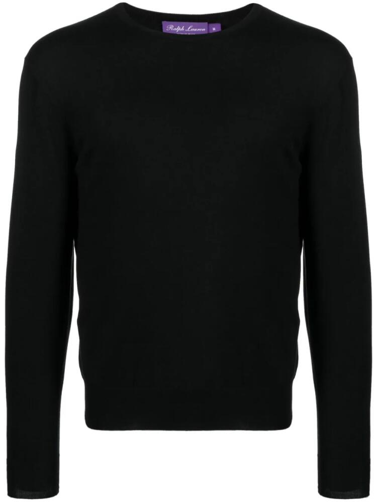 Ralph Lauren Purple Label fine-knit cotton jumper - Black Cover