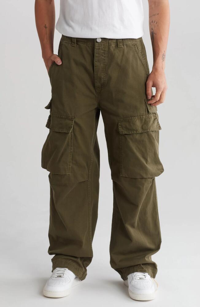 PURPLE BRAND Layered Pocket Cotton Cargo Pants in Green Cover