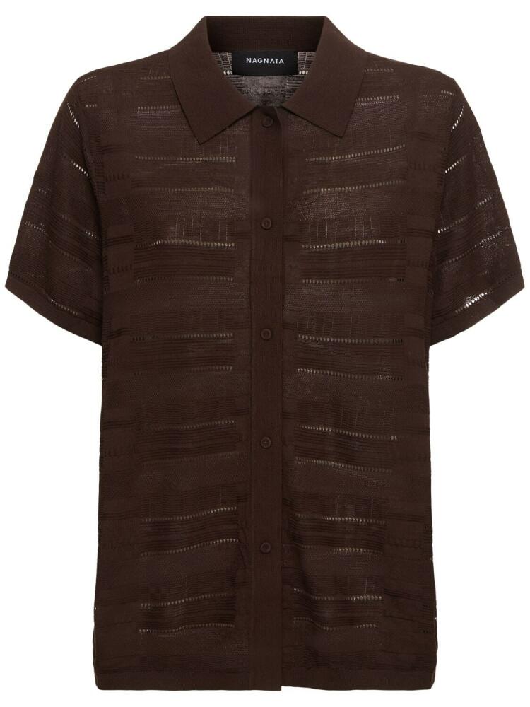 NAGNATA Seda Check Short Sleeve Shirt Cover