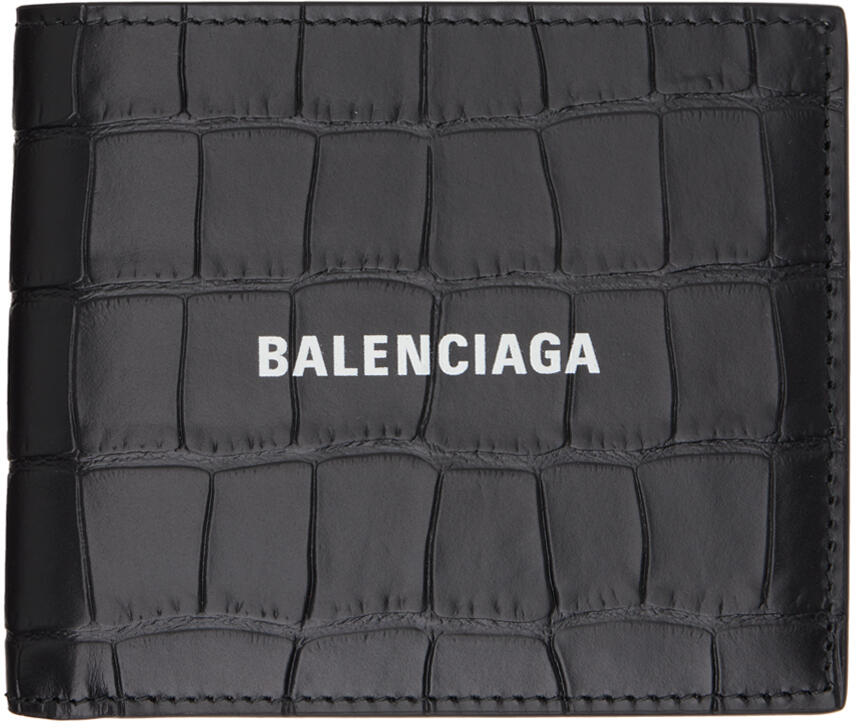 Balenciaga Black Bifold Wallet Cover