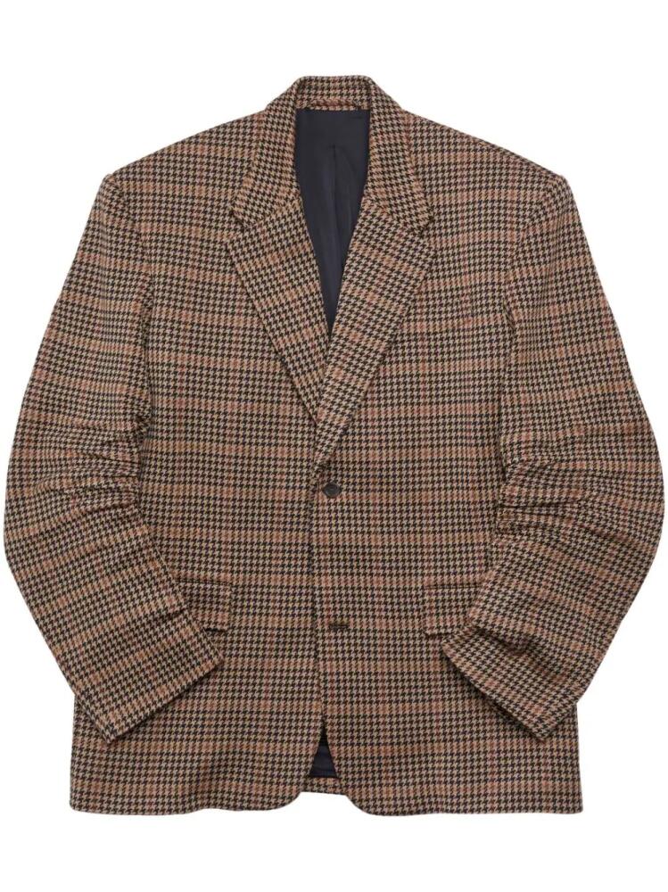 Balenciaga single-breasted check-pattern blazer - Brown Cover