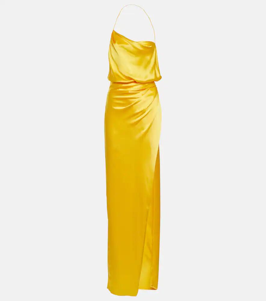 The Sei Halterneck silk charmeuse gown Cover