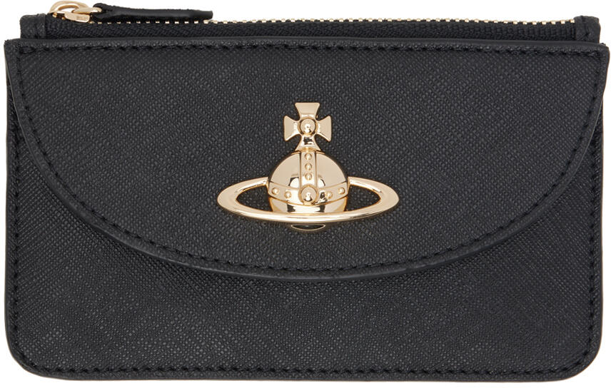 Vivienne Westwood Black Half Moon Card Holder Cover