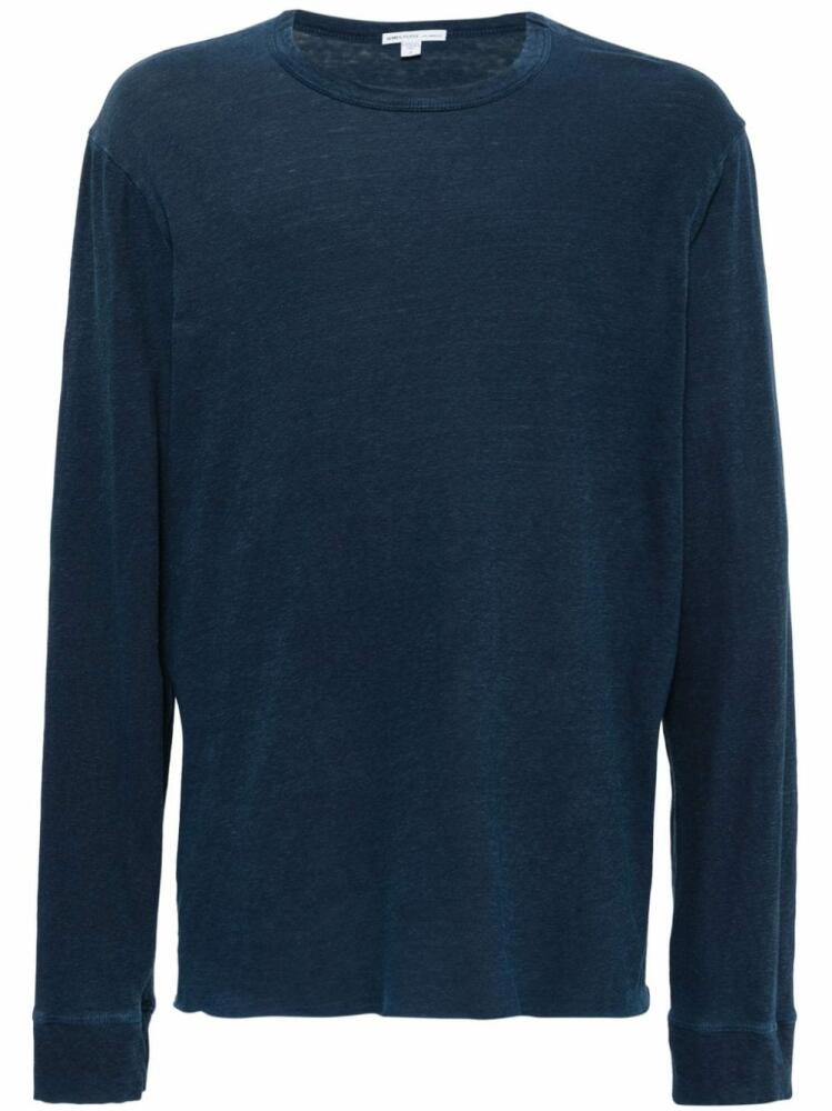 James Perse long-sleeve cotton T-shirt - Blue Cover