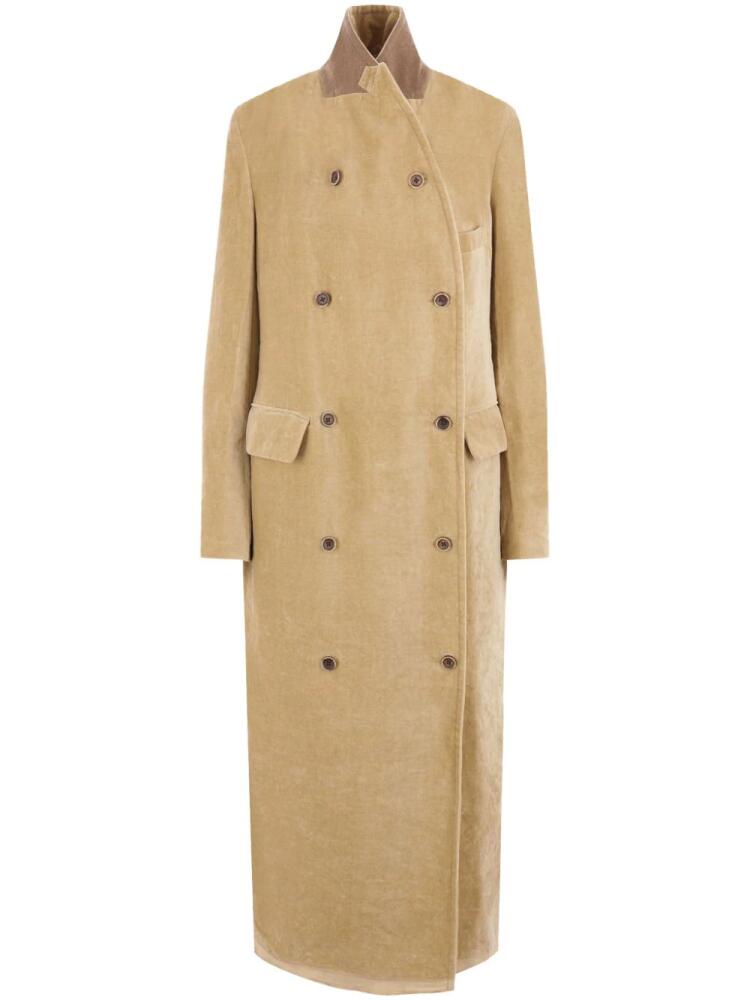 Uma Wang double-breasted coat - Neutrals Cover