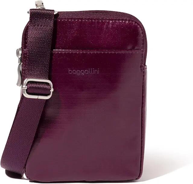 Baggallini Modern Take Two RFID Crossbody (Mulberry Gloss Ripstop) Cross Body Handbags Cover