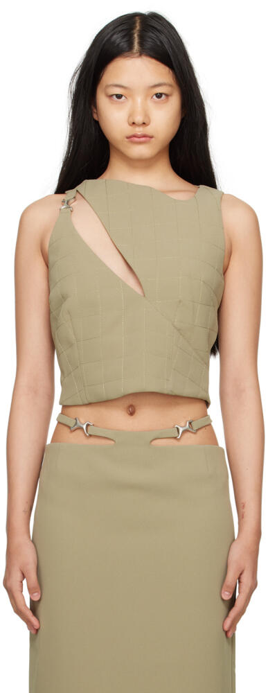 Paris Georgia Khaki Quilted Tank Top Cover