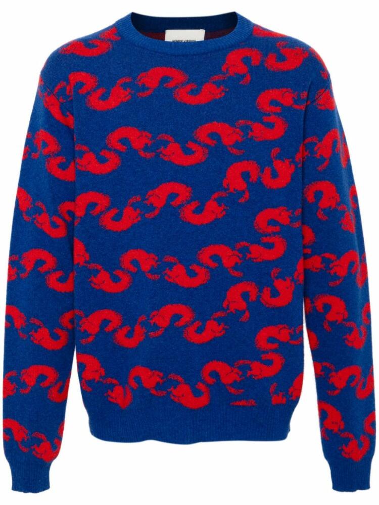 Henrik Vibskov Shrimpy Horse sweater - Blue Cover