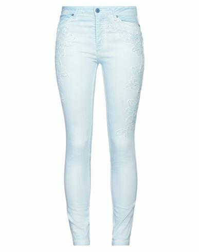 Ermanno Di Ermanno Scervino Woman Jeans Sky blue Cotton, Elastane, Viscose, Polyamide Cover