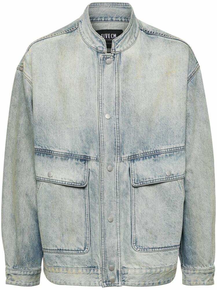 FIVE CM faded-effect denim jacket - Blue Cover