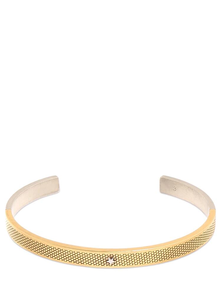 MAISON MARGIELA Engraved Cuff Bracelet W/ Star Cover