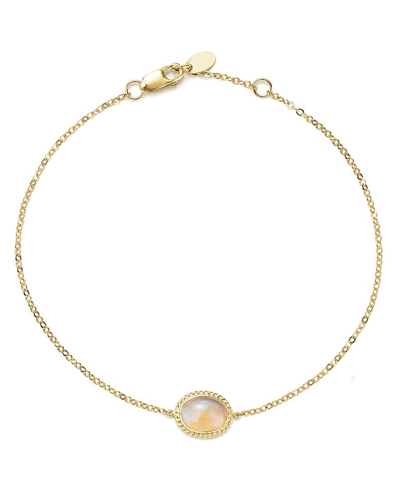 Opal Oval Bracelet in 14K Yellow Gold - Exclusive Cover