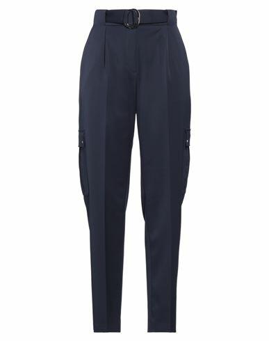 Hugo Woman Pants Midnight blue Polyester, Viscose, Elastane Cover