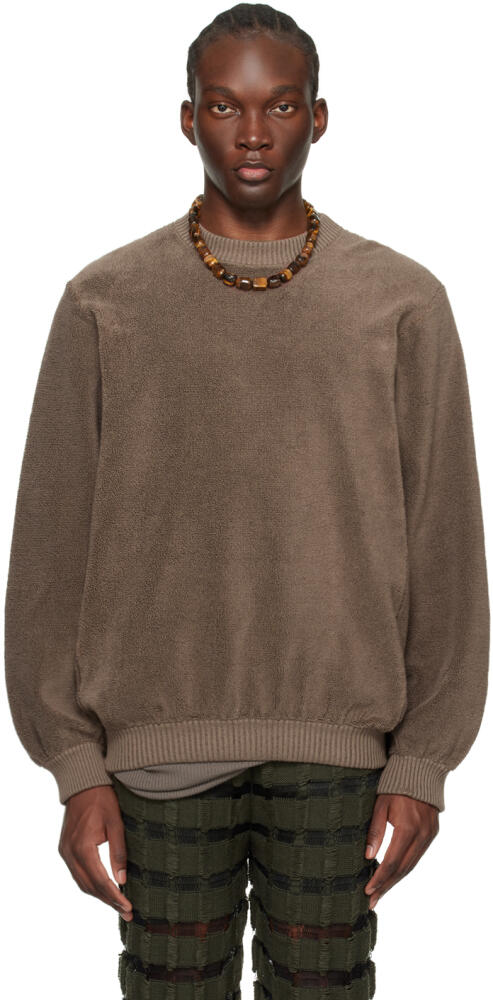 Isa Boulder SSENSE Exclusive Brown Towel Sweater Cover