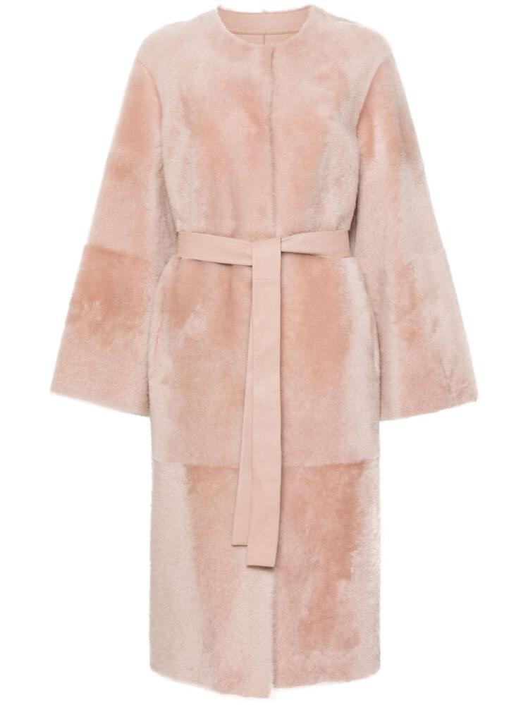 Desa 1972 reversible shearling coat - Pink Cover