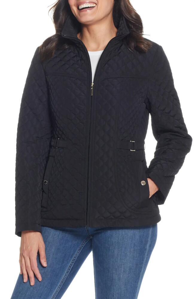 Gallery Quilted Stand Collar Jacket in Black Cover