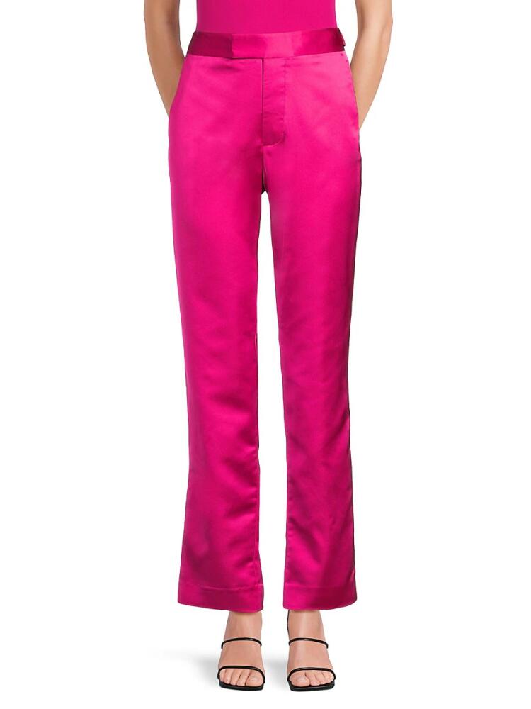 RTA Women's Maren Satin Trousers - Pink Cover