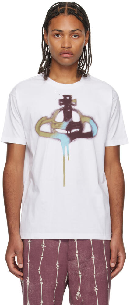 Vivienne Westwood White Spray Orb Classic T-Shirt Cover