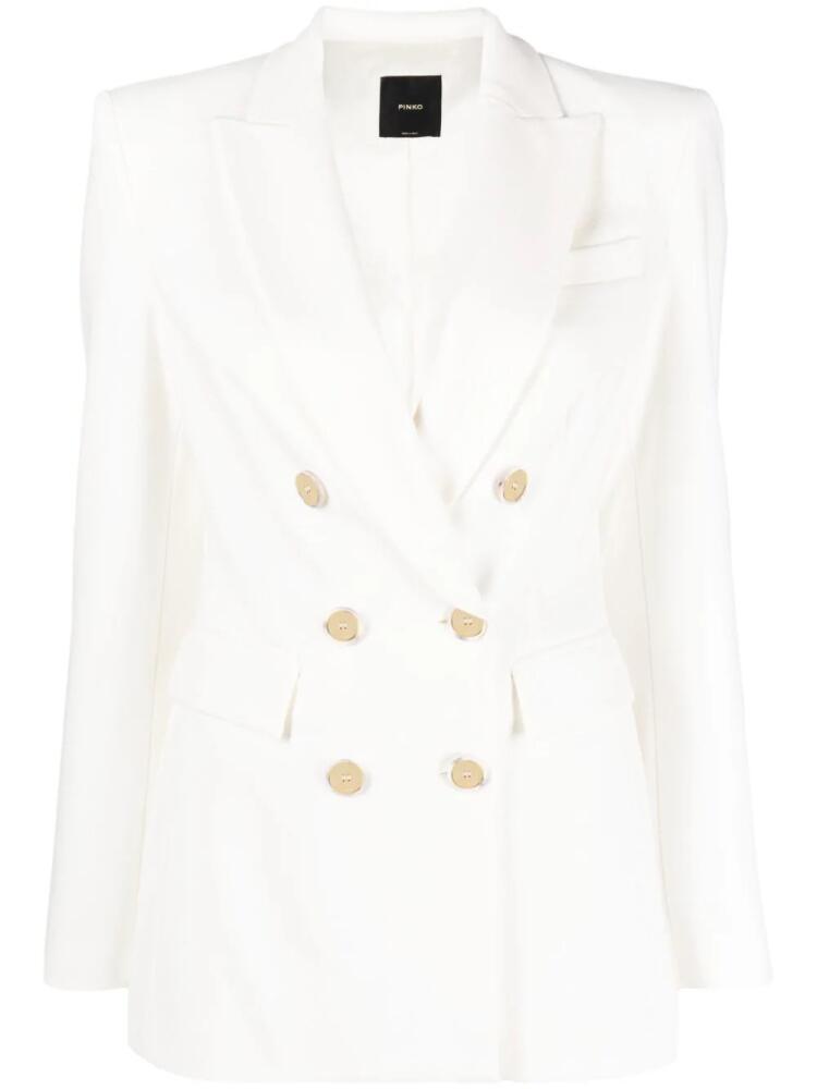 PINKO Glorioso double-breasted blazer - White Cover