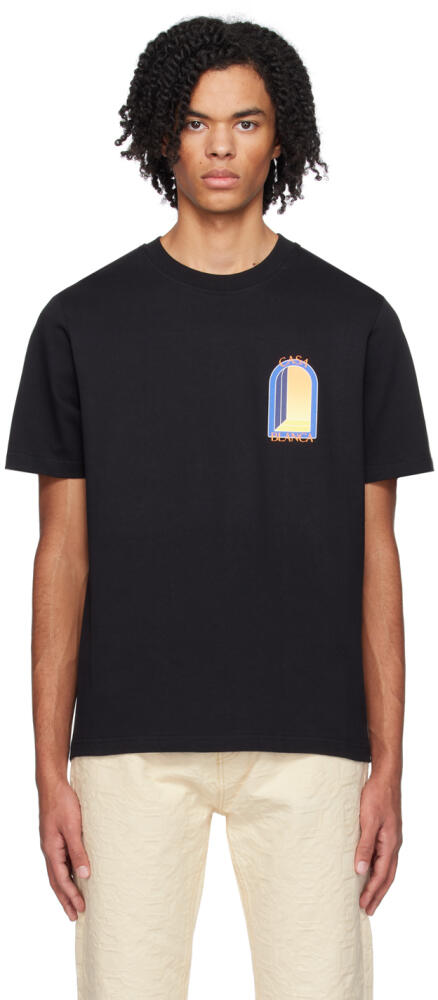 Casablanca Black 'L'Arche De Nuit' T-Shirt Cover