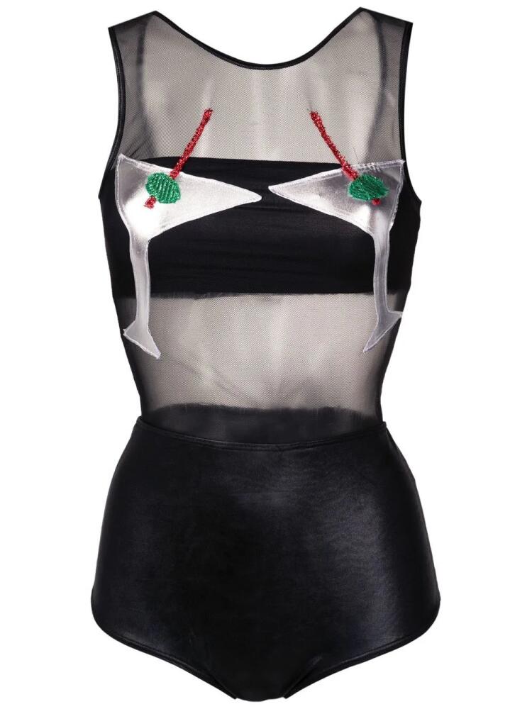 Brigitte Martini-embellished one-piece - Black Cover