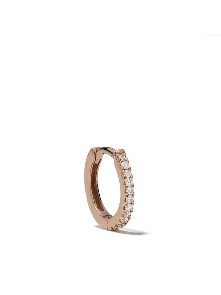 We by WHITEbIRD 18kt rose gold diamond Margot medium single hoop earring - Pink Cover