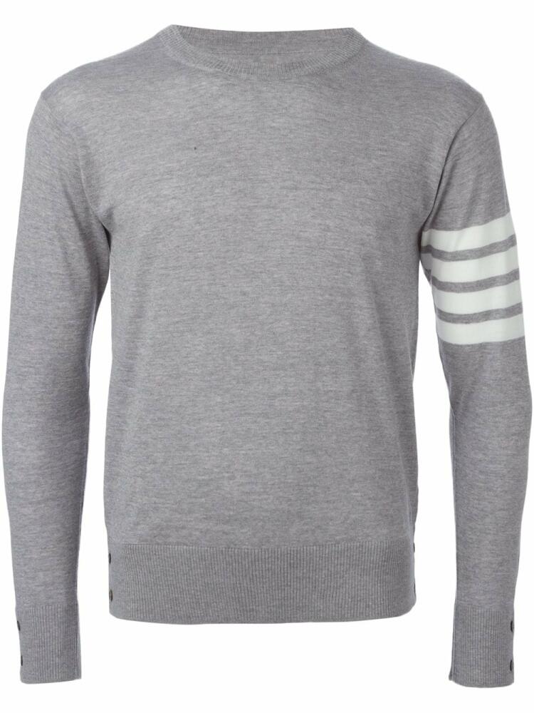 Thom Browne 4-Bar Merino Pullover - Grey Cover