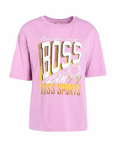 Boss Woman T-shirt Light purple Cotton Cover