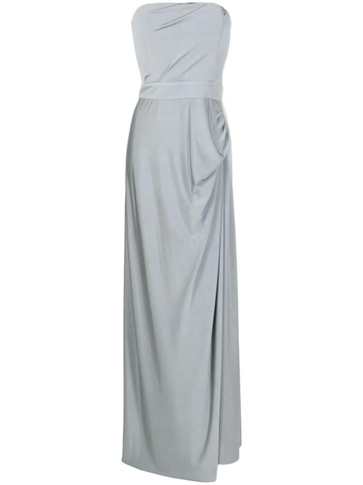 Lethicia Bronstein Mica draped-back gown - Blue Cover