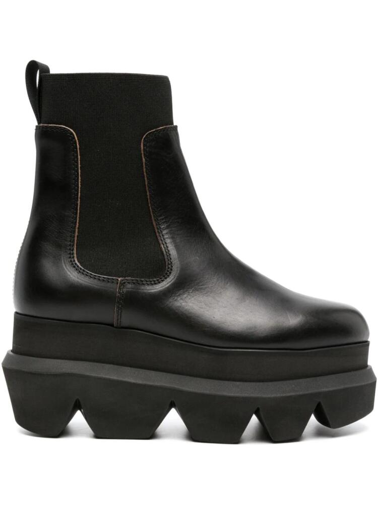 sacai 90mm Chelsea leather boots - Black Cover