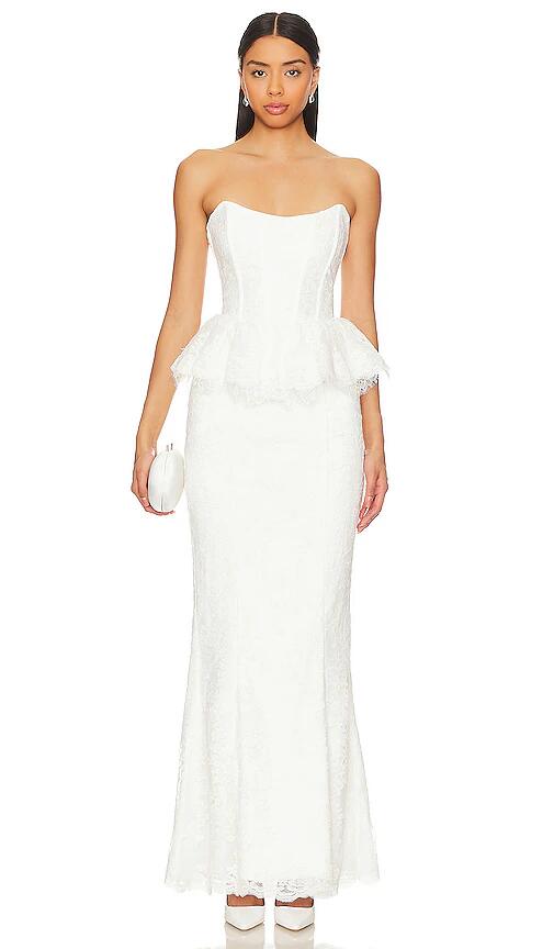 V. Chapman Waverly Corset Gown in White Cover