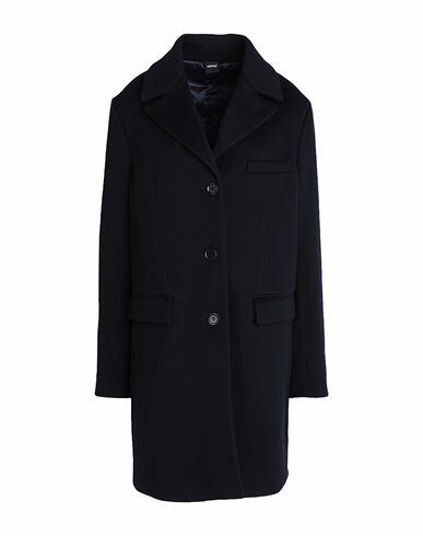 Aspesi Woman Coat Midnight blue Virgin Wool, Cashmere Cover