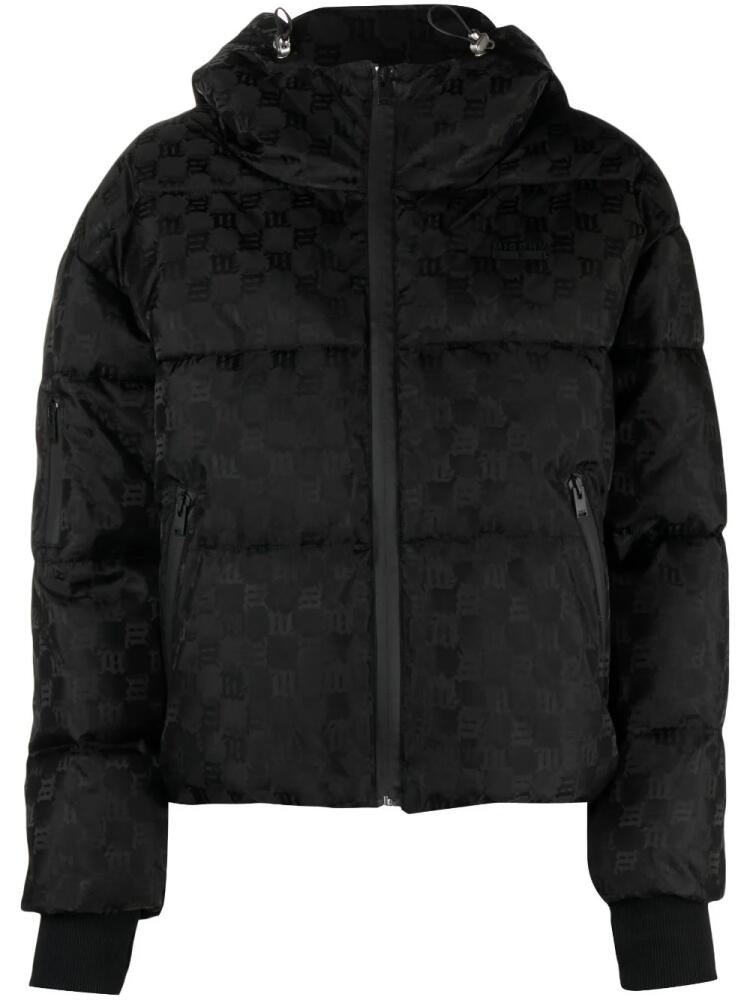 MISBHV monogram-print hooded ski jacket - Black Cover