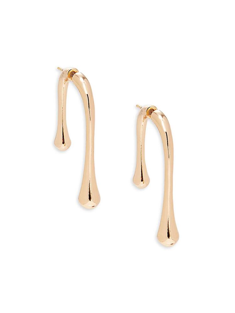 Luv AJ Women's Goldtone Teardrop Jacket Earrings Cover