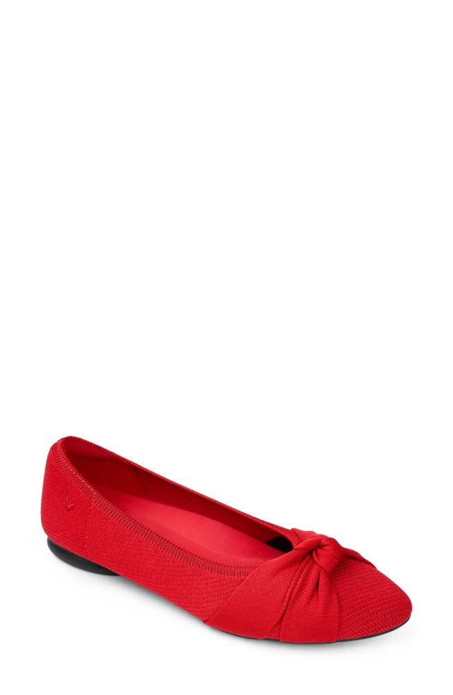 VIVAIA Knotted Water Resistant Almond Toe Flat in Ruby Red Cover