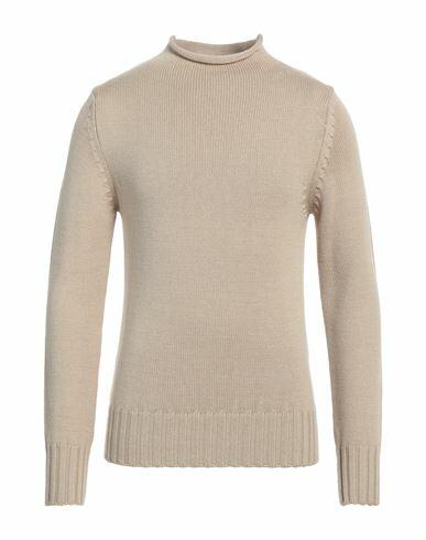 Capsule Knit Man Turtleneck Sand Merino Wool Cover