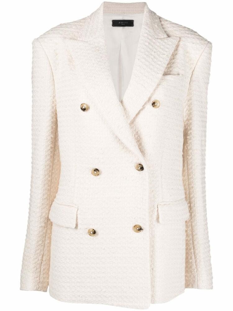 AMIRI knitted double-breasted blazer - Neutrals Cover