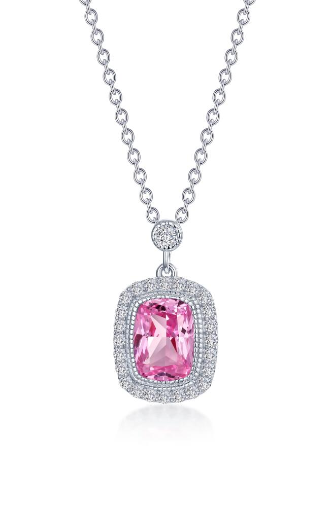 Lafonn Fancy Lab Created Sapphire & Simulated Diamond Pendant Necklace in Pink Cover