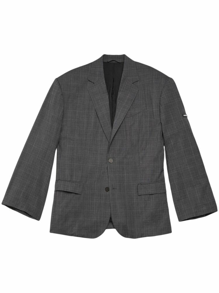 Balenciaga checked single-breasted blazer - Grey Cover