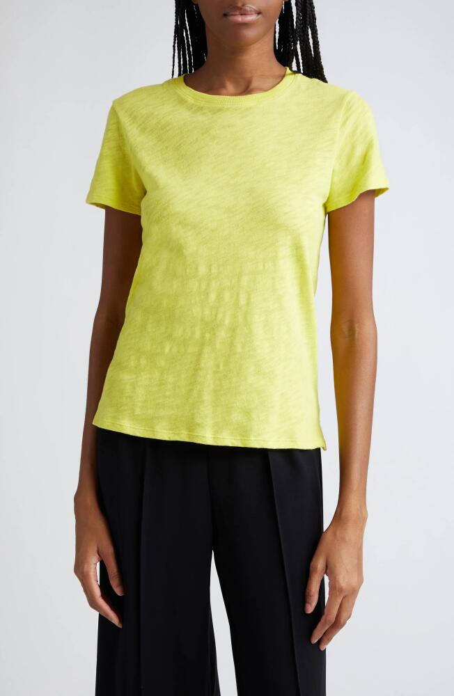 ATM Anthony Thomas Melillo Schoolboy Cotton Crewneck T-Shirt in Chartreuse Yellow Cover