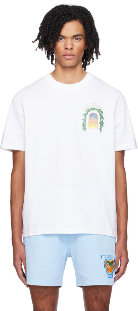 Casablanca White 'Casablanca Avenida' T-Shirt Cover